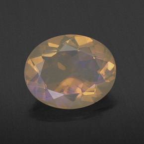 Ópalo multicolor natural de 1,88 ct, corte óvalo, transparente