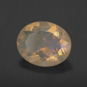 Ópalo multicolor natural de 1,88 ct, corte óvalo, transparente