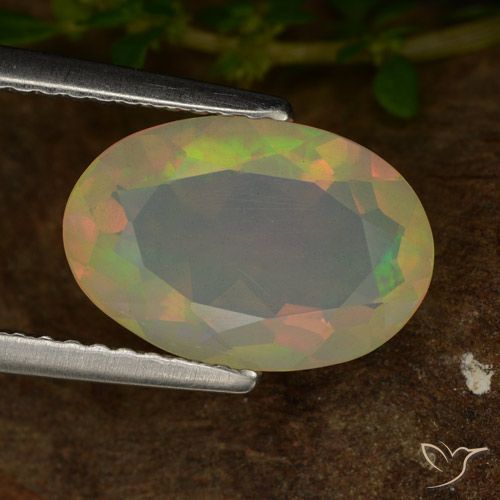 1.83ct Natural Multicolor Ópalo, Ovalada, Transparente