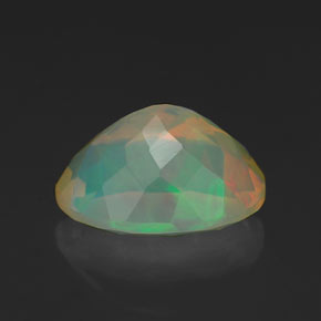 Ópalo multicolor natural de 1,96 ct, corte óvalo, transparente