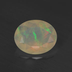 Ópalo multicolor natural de 1,27 ct, transparente, transparente / translúcido