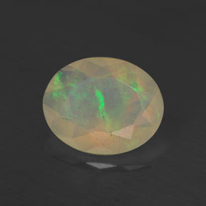 Ópalo multicolor natural de 1,27 ct, transparente, transparente / translúcido
