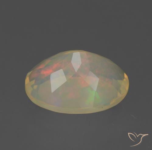 Ópalo Multicolor natural de 1.59 ct, Ovalada, Transparente
