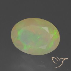 Ópalo Multicolor natural de 1.60 ct, Ovalada, Transparente