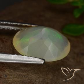 Ópalo Multicolor natural de 1.42 ct, Ovalada, Translúcido