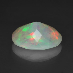 Ópalo multicolor natural de 1,34 ct, corte óvalo, translúcido