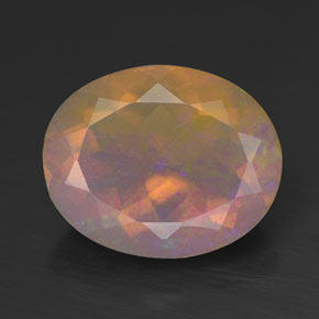 Ópalo multicolor natural de 2,12 ct, transparente, transparente / translúcido