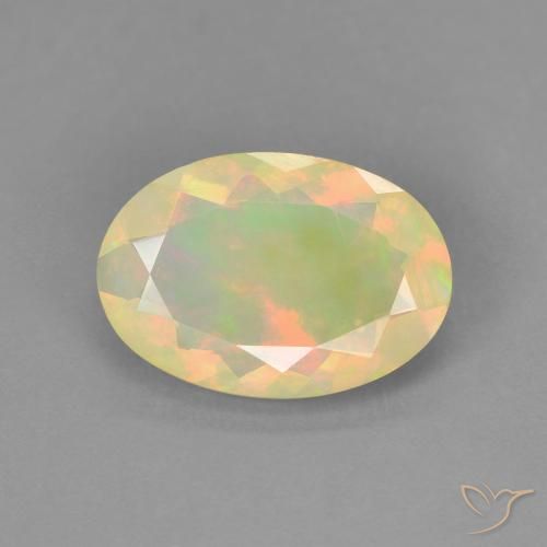 1.41ct Natural Multicolor Ópalo, Ovalada, Transparente