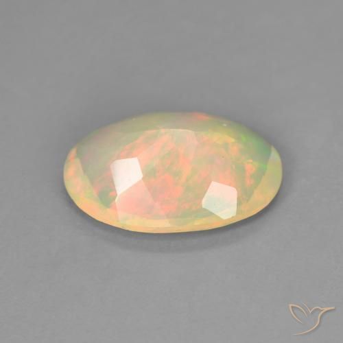 Ópalo Multicolor natural de 1.41 ct, Ovalada, Transparente