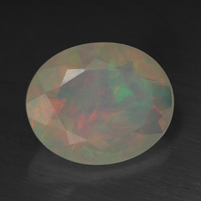 Ópalo multicolor natural de 1,99 ct, transparente, transparente / translúcido