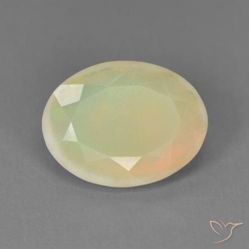 1.96ct Natural Multicolor Ópalo, Ovalada, Translúcido