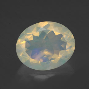 Ópalo multicolor natural de 2,19 ct, corte óvalo, transparente
