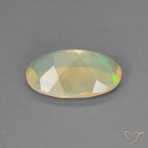 Ópalo Multicolor natural de 1.42 ct, Ovalada, Transparente