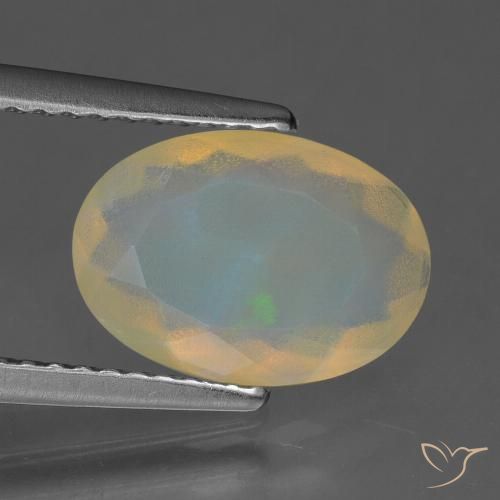 1.61ct Natural Multicolor Ópalo, Ovalada, Transparente