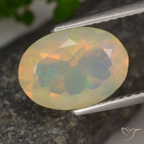 1.88ct Natural Multicolor Ópalo, Ovalada, Transparente