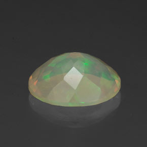 Ópalo multicolor natural de 1,37 ct, corte óvalo, transparente