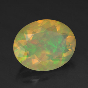 Ópalo multicolor natural de 1,52 ct, transparente, transparente / translúcido