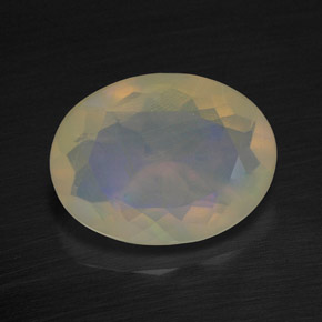 Ópalo multicolor natural de 2,28 ct, corte óvalo, transparente