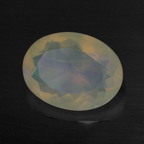 Ópalo multicolor natural de 2,28 ct, corte óvalo, transparente
