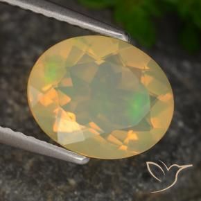 Ópalo Multicolor natural de 1.54 ct, Ovalada, Transparente