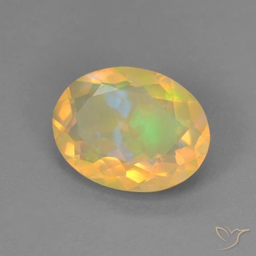 1.69ct Natural Multicolor Ópalo, Ovalada, Transparente