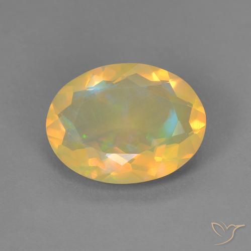 Ópalo Multicolor natural de 1.69 ct, Ovalada, Transparente