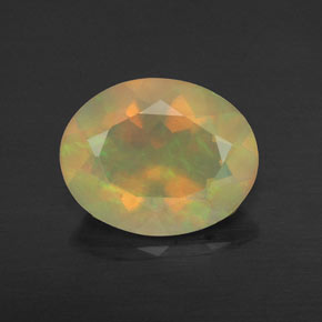 Ópalo multicolor natural de 1,36 ct, transparente, transparente / translúcido