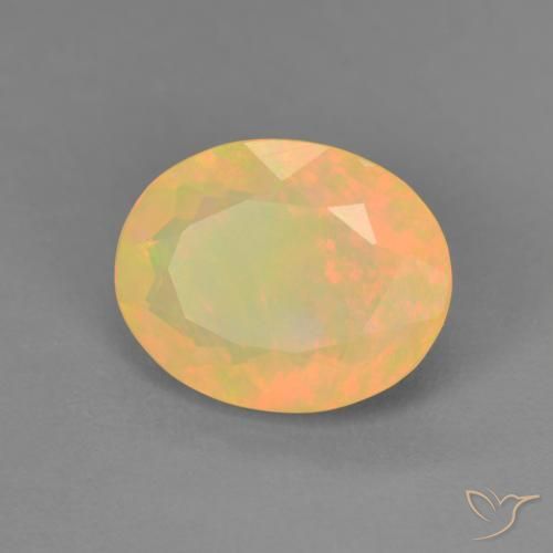 Ópalo Multicolor natural de 1.75 ct, Ovalada, Translúcido