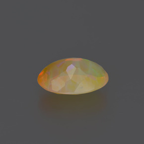 Ópalo multicolor natural de 1,62 ct, corte óvalo, transparente