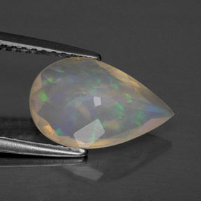 Ópalo multicolor natural de 1,60 ct, transparente, transparente / translúcido