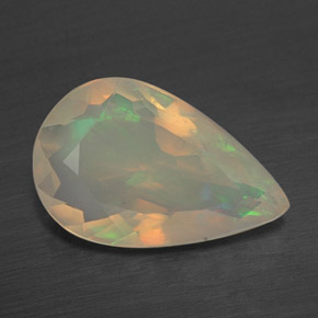 Ópalo multicolor natural de 1,99 ct, transparente, transparente / translúcido