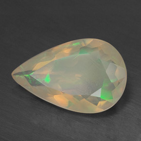 Ópalo multicolor natural de 1,99 ct, transparente, transparente / translúcido