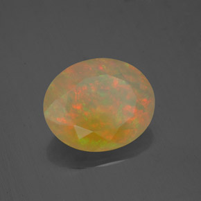 Ópalo multicolor natural de 2,16 ct, transparente, transparente / translúcido