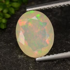 Ópalo multicolor natural de 1,35 ct, transparente, transparente / translúcido