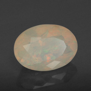 Ópalo multicolor natural de 1,86 ct, transparente, transparente / translúcido