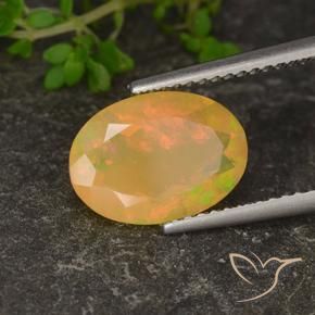 Ópalo Multicolor natural de 1.87 ct, Ovalada, Translúcido