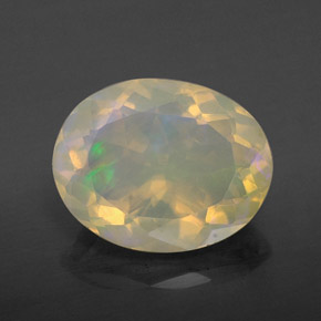 Ópalo multicolor natural de 2,34 ct, transparente, transparente / translúcido
