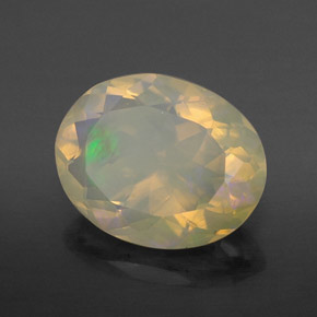 Ópalo multicolor natural de 2,34 ct, transparente, transparente / translúcido