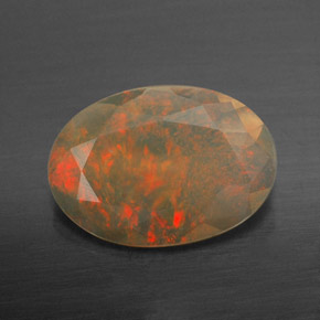 Ópalo multicolor natural de 1,20 ct, transparente, transparente / translúcido