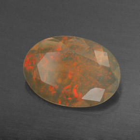 Ópalo multicolor natural de 1,20 ct, transparente, transparente / translúcido