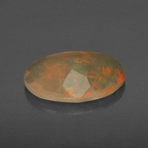 Ópalo multicolor natural de 1,20 ct, transparente, transparente / translúcido