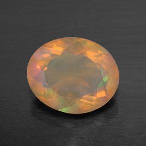 Ópalo multicolor natural de 1,64 ct, corte óvalo, transparente