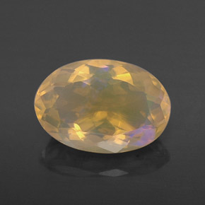 Ópalo multicolor natural de 1,62 ct, corte óvalo, transparente