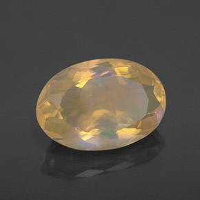 Ópalo multicolor natural de 1,62 ct, corte óvalo, transparente