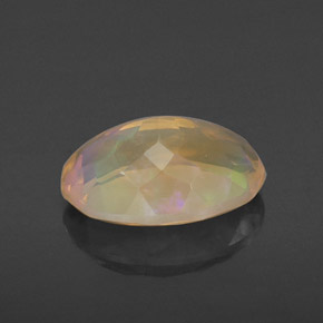 Ópalo multicolor natural de 1,62 ct, corte óvalo, transparente
