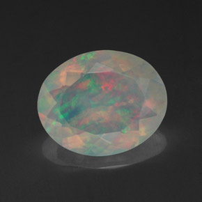 Ópalo multicolor natural de 1,88 ct, transparente, transparente / translúcido