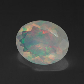 Ópalo multicolor natural de 1,88 ct, transparente, transparente / translúcido