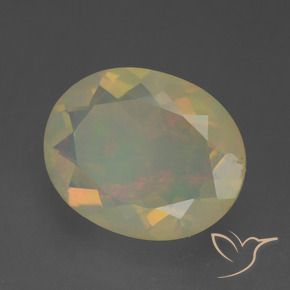 Ópalo Multicolor natural de 1.71 ct, Ovalada, Transparente