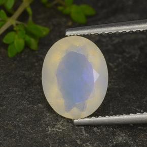 Ópalo multicolor natural de 1,35 ct, corte óvalo, translúcido