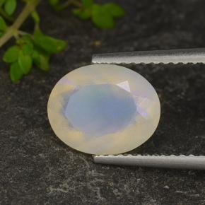 Ópalo multicolor natural de 1,35 ct, corte óvalo, translúcido